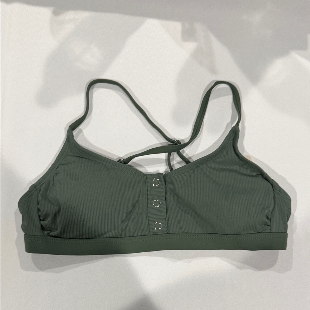 Women's Olive Green Strappy Bikini top. Size medium.